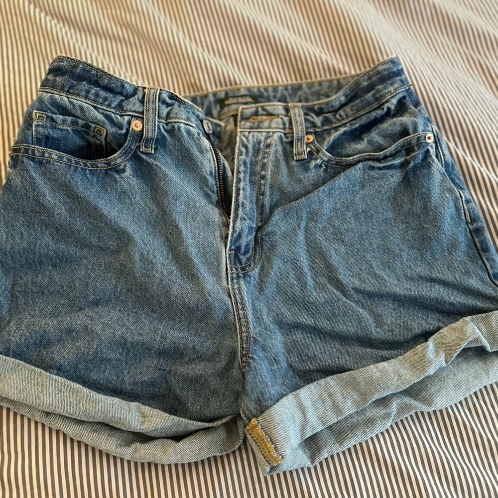 Vintage Style Mom Shorts Blue Denim Shorts